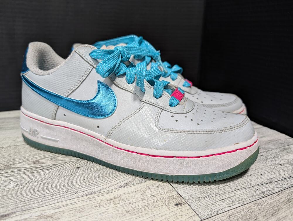NIKE Air Force 1 Low Junior Pure Platinum 314219-008 Women's Size 8 Size 6 Youth